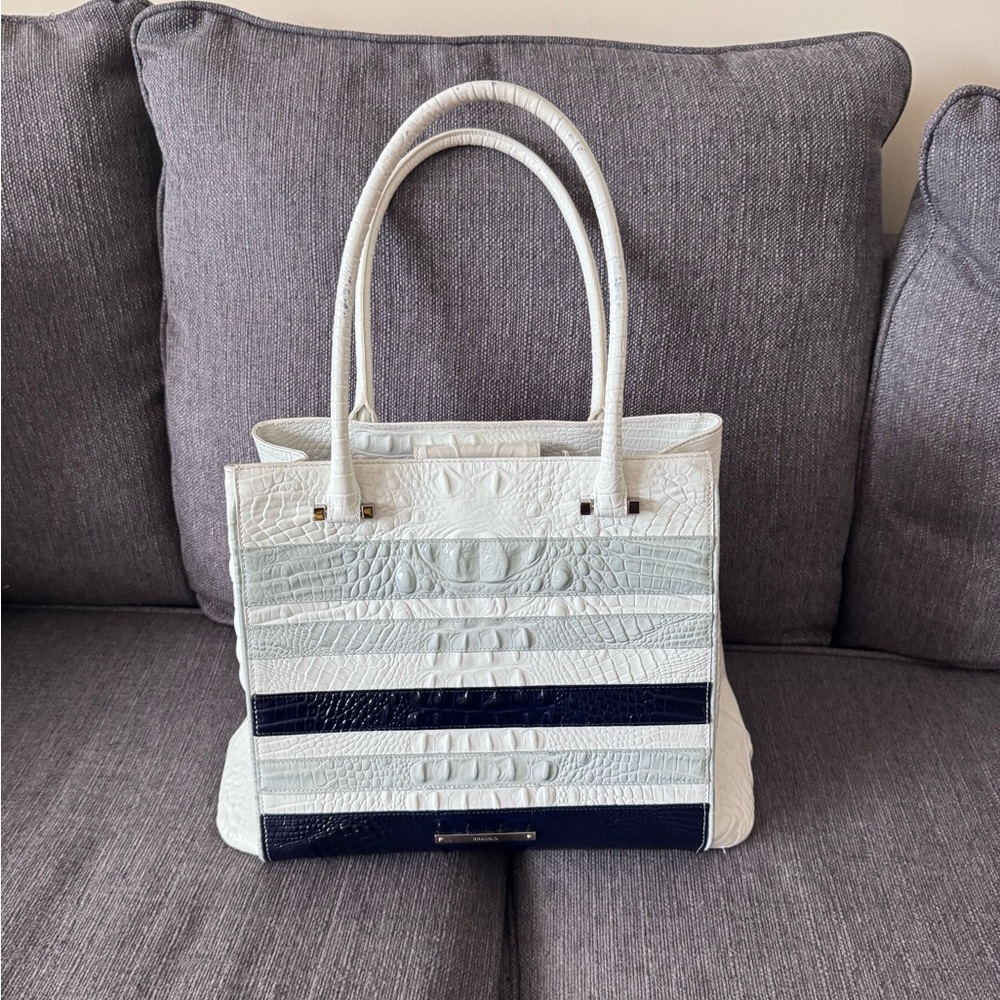 Blue and White Shoulder Bag